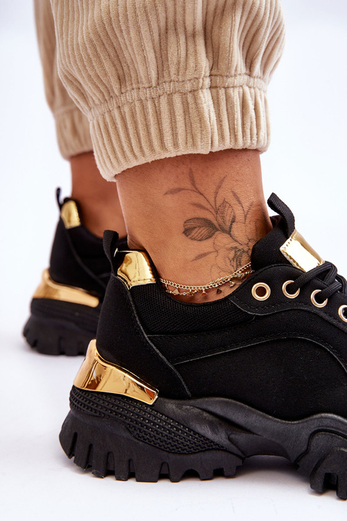 Класичні кросівки на платформі чорні Need It