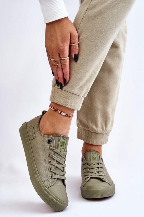 Жіночі класичні низькі кросівки Big Star LL274028 Green