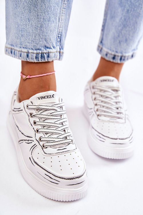 Жіноче низьке спортивне взуття білого кольору Solveig