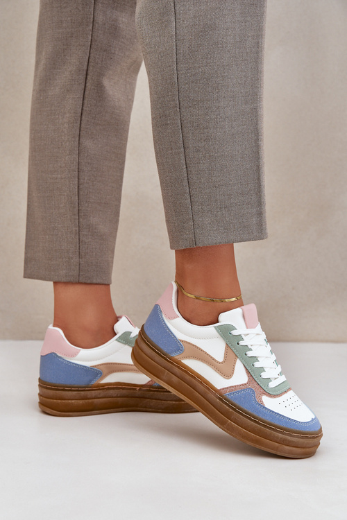 Жіночі Кросівки З Блискітками На Платформі Сині Annines