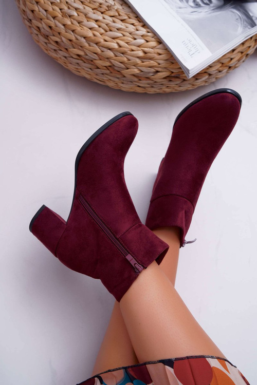 Жіночі чоботи на підборах Sergio Leone Maroon BT522