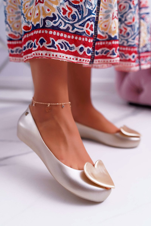 Золоті жіночі балерини Meliski Hearts Diamond