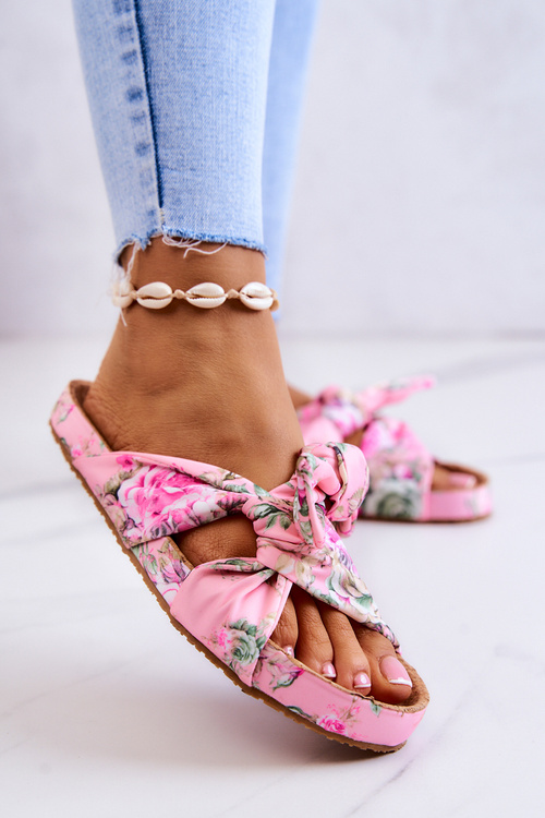 Класичні тапочки з квітами Big Star JJ274702 Рожевий