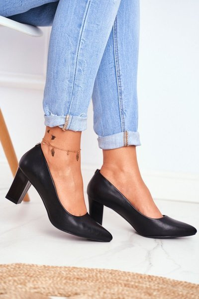 Чорні туфлі на шпильці Sergio Leone PB403