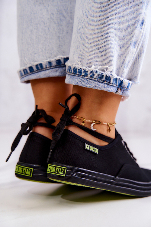 Світлі жіночі кросівки Big Star JJ274261 Чорні