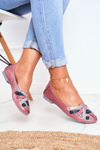 Жіночі шкіряні балетки Maciejka Pink 01358-15