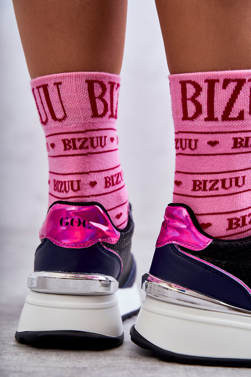 Жіноче спортивне взуття на танкетці GOE KK2N4081 чорно-синій