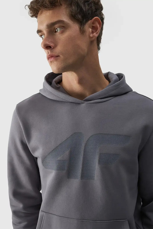 Чоловічий світшот пуловер з капюшоном 4FWMM00TSWSM1464-25S сірий