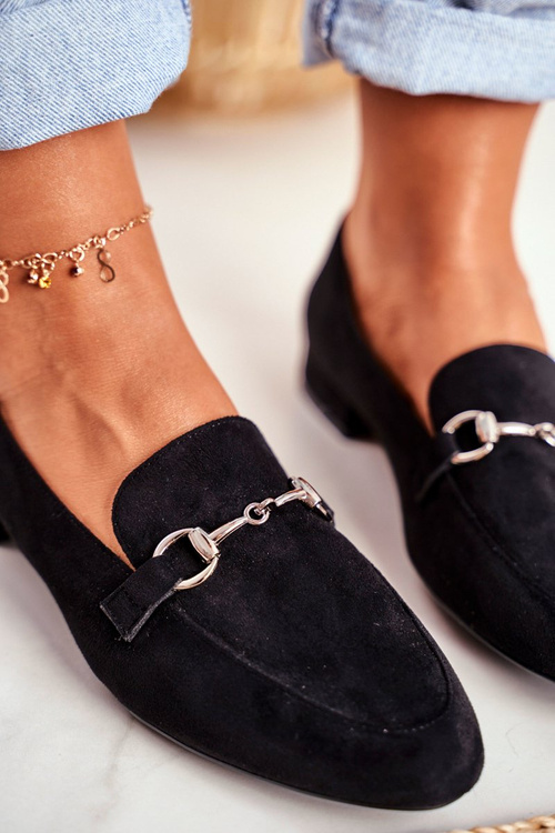 Жіночі замшеві мокасини Sergio Leone MK733 Чорні