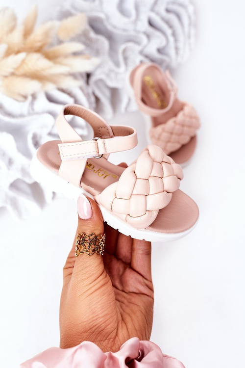 Дитячі плетені босоніжки Pink Adella