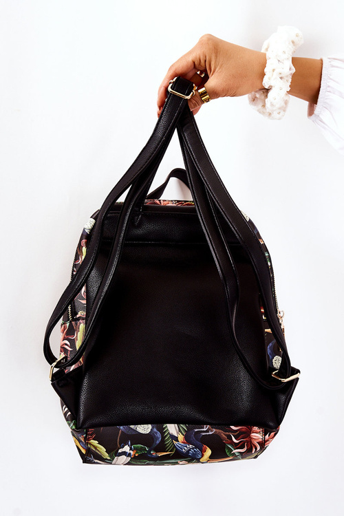 Жіночий шкіряний рюкзак NOBO M3170-C020 Birds Black