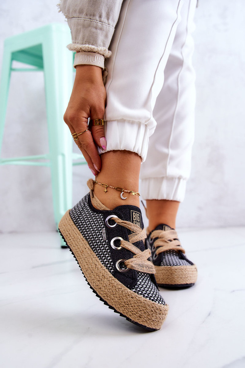 Жіночі плетені кросівки Big Star JJ274393 Чорні