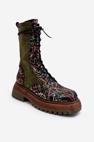 Жіночі робочі шкіряні черевики Maciejka 06203-09 Multicolor