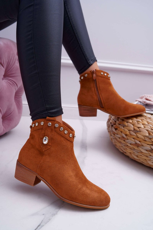 Жіночі ковбойські чоботи на плоскій підошві з цирконієм Camel Patti