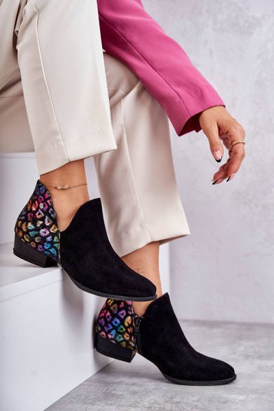 Шкіряні черевики Maciejka з крапками 04091-39 Чорні