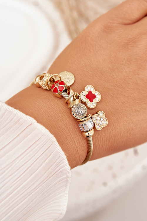 Жіночий браслет Charms Pink Silver Mouse