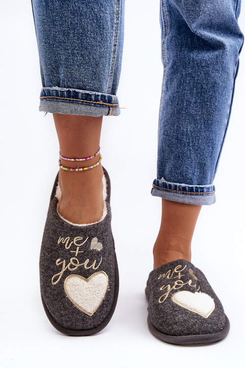 Жіночі класичні сліпони сірі Mabira на флісовій підкладці