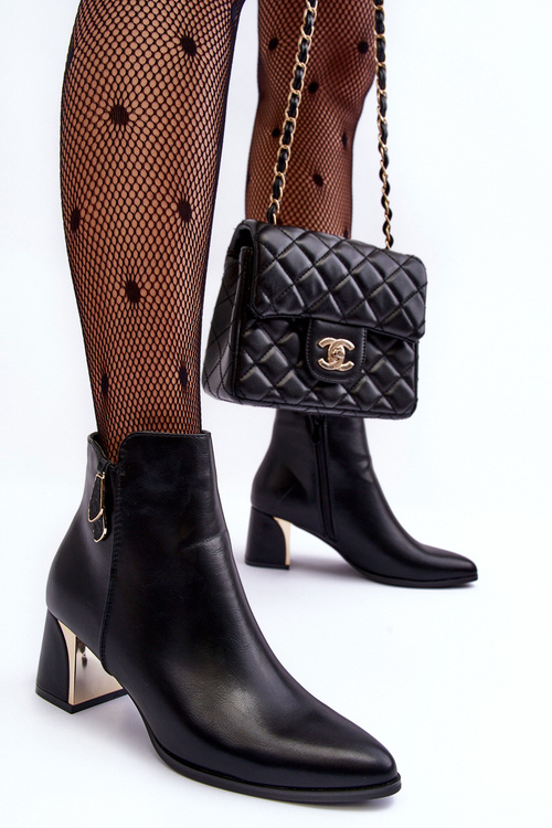 Черевики Amanis на каблуці зі шкіряною підкладкою