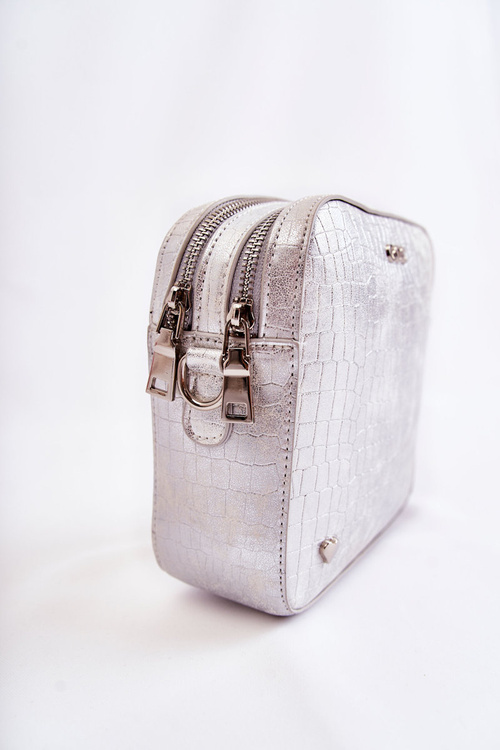 Шкіряна сумка з сердечком GOE ZNJ014 Silver