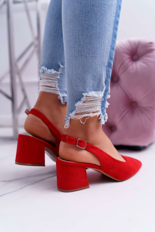 Жіночі туфлі на шпильці Red Contrail