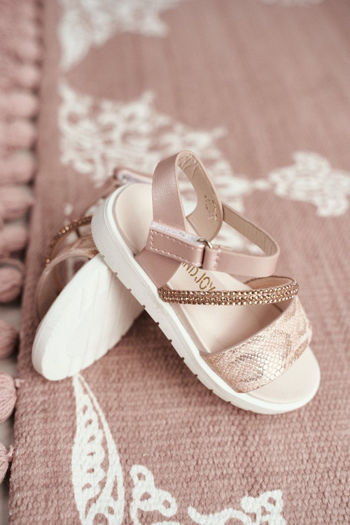 Дитячі босоніжки на липучці для дівчинки рожеві Lilo