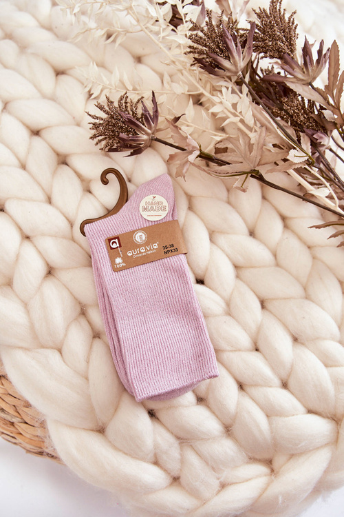 Шкарпетки жіночі антибактеріальні з блискучою ниткою рожеві