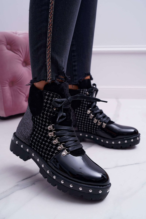 Жіночі чорні чоботи Farell на плоскій підошві