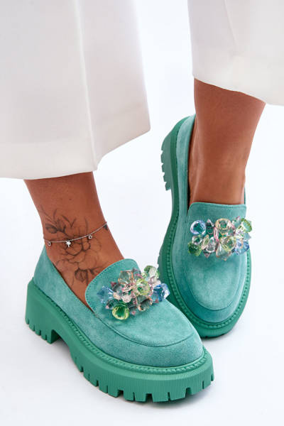 Жіночі лофери Crystal Green Avril
