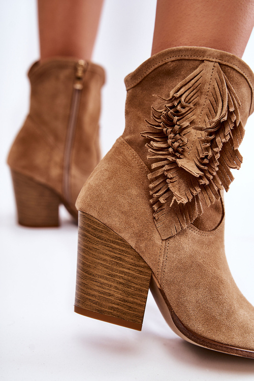 Жіночі замшеві черевики Lewski Shoes 2808 / L Бежеві