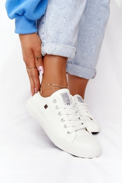 Жіночі шкіряні кросівки Big Star White V274869