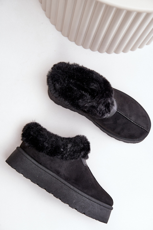 Жіночі зимові черевики з хутряною обробкою Чорні Rainsa