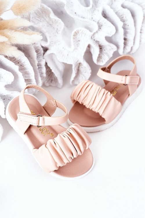 Дитячі босоніжки на липучці рожеві Aimy