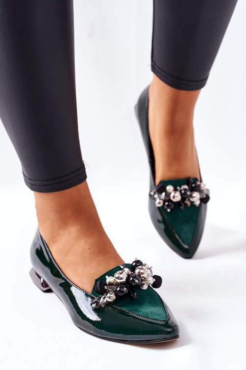 Жіночі балетки Laura Messi Leather Green 2157