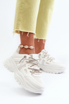 Жіночі кросівки на масивній підошві з декоративною шнурівкою White Relissa