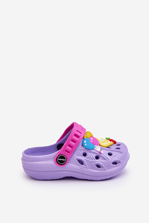 Дитячі поролонові легкі босоніжки Crocs Violet Sweets