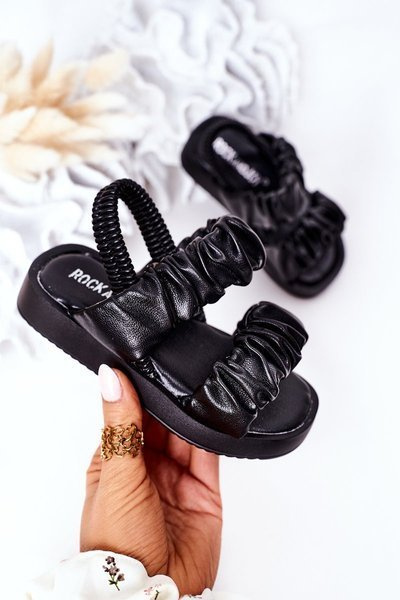 Дитячі босоніжки на шнурку Black Sweetness