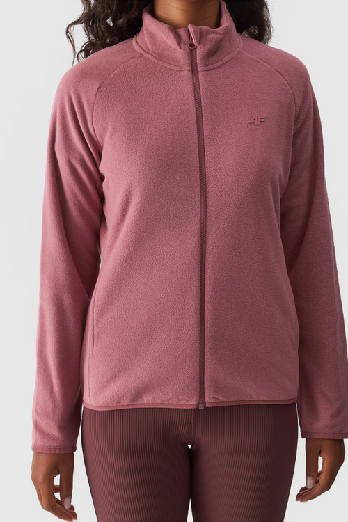 Жіночий звичайний фліс з коміром-стійкою 4F 4FWMM00TFLEF294-53S Рожевий