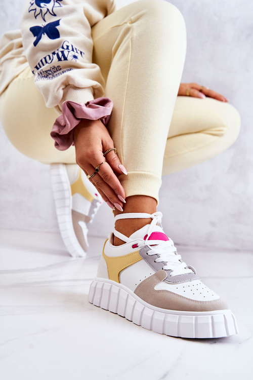 Жіночі спортивні шкіряні туфлі біло-бежеві флорентійські