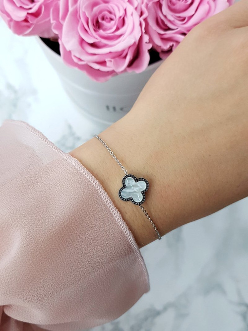 Жіночий браслет-ланцюжок Flower Silver Selene