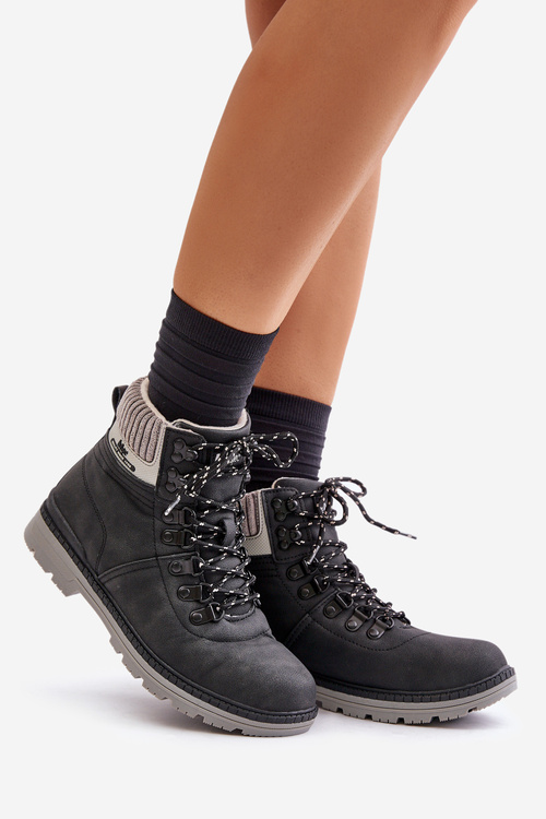 Теплі жіночі ботильйони Lee Cooper чорні LCJ-24-03-3043