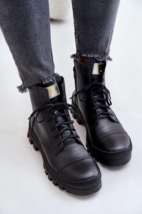 Жіночі черевики Zazoo 2831 з натуральної шкіри чорного кольору