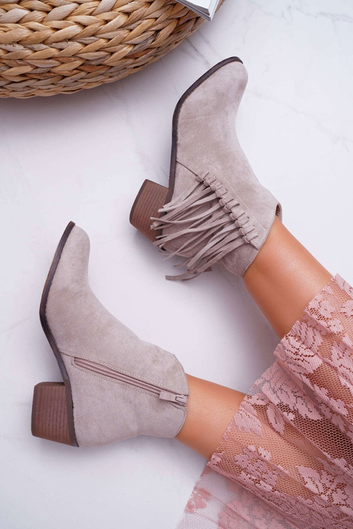 Жіночі ковбойські чоботи бежеві Agnes