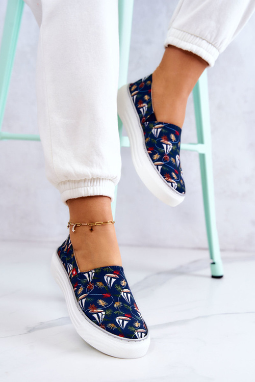 Жіночі кросівки Slip On Memory Foam Big Star JJ276016 Темно-сині