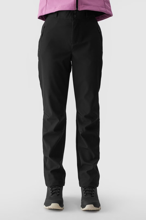 Жіночі софтшелл трекінгові штани мембрана 5000 4F Чорні 4FWAW24TFTRF0784-20S