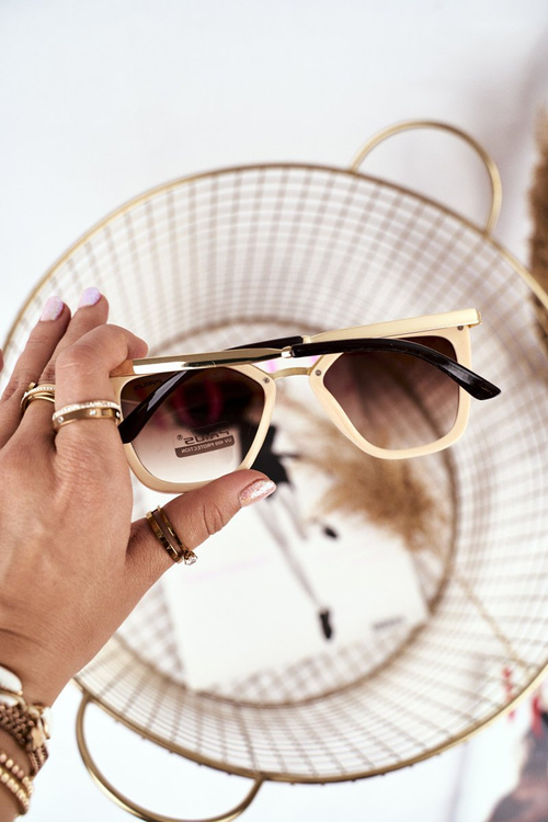 Жіночі сонцезахисні окуляри Gold Prius PR-V07 Brown Beige Gradient