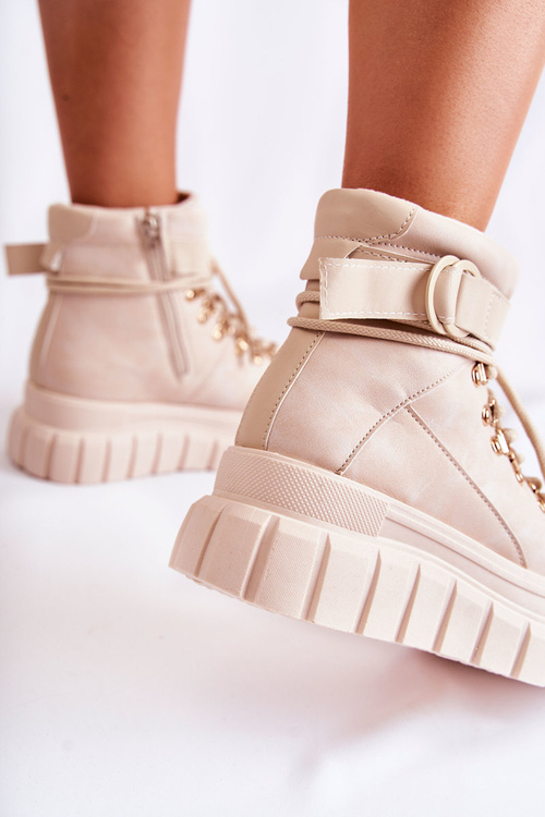 Модні жіночі ботильйони світло-бежеві La Blanca