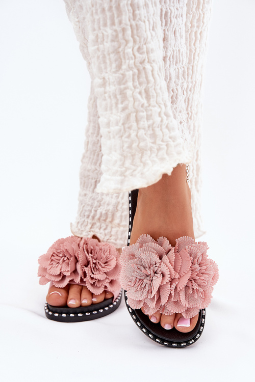 Туфлі Для Жінок З Тканинними Квітами Рожеві Elachase
