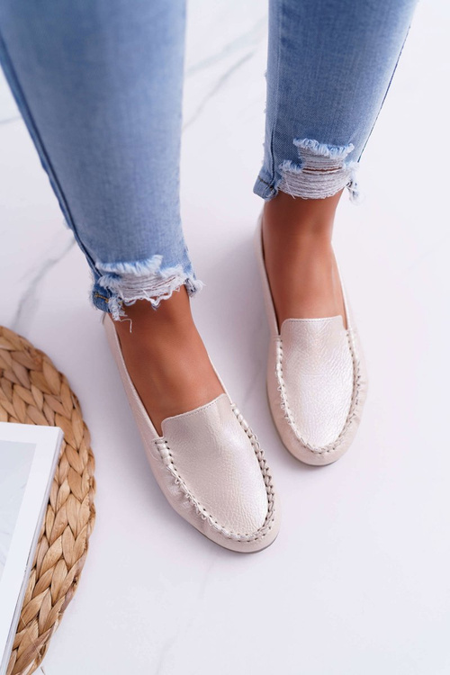 Жіночі мокасини Sergio Leone Gold Pearl Winted