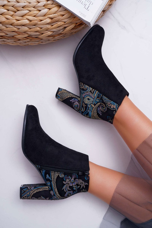 Чорні чоботи на шпильці Sergio Leone Flower Folk Eros