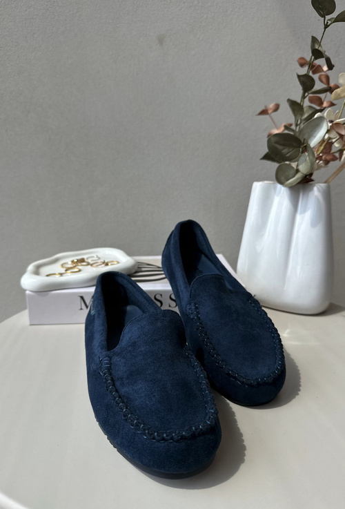 Жіночі чорні мокасини зі штучної замші Amrutia